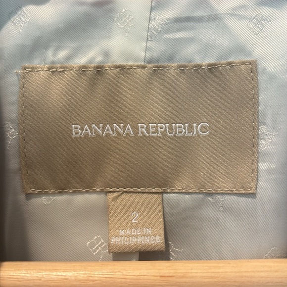 Banana Republic Women’s Blazer Wool Elbow Patch Grey Size 2 - Picture 4 of 6